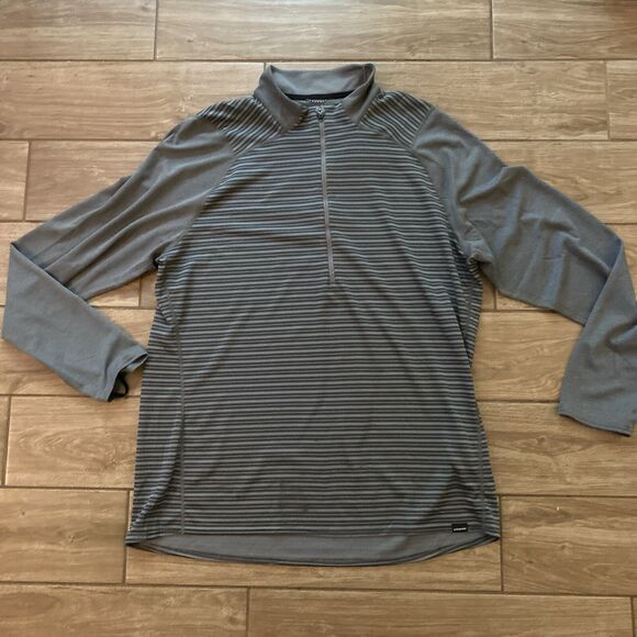 Patagonia Capilene 3 Daily Midweight Gray Hiking Size 2XL Long Sleeves Zip Neck - Picture 1 of 9